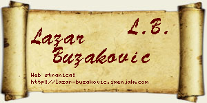 Lazar Buzaković vizit kartica